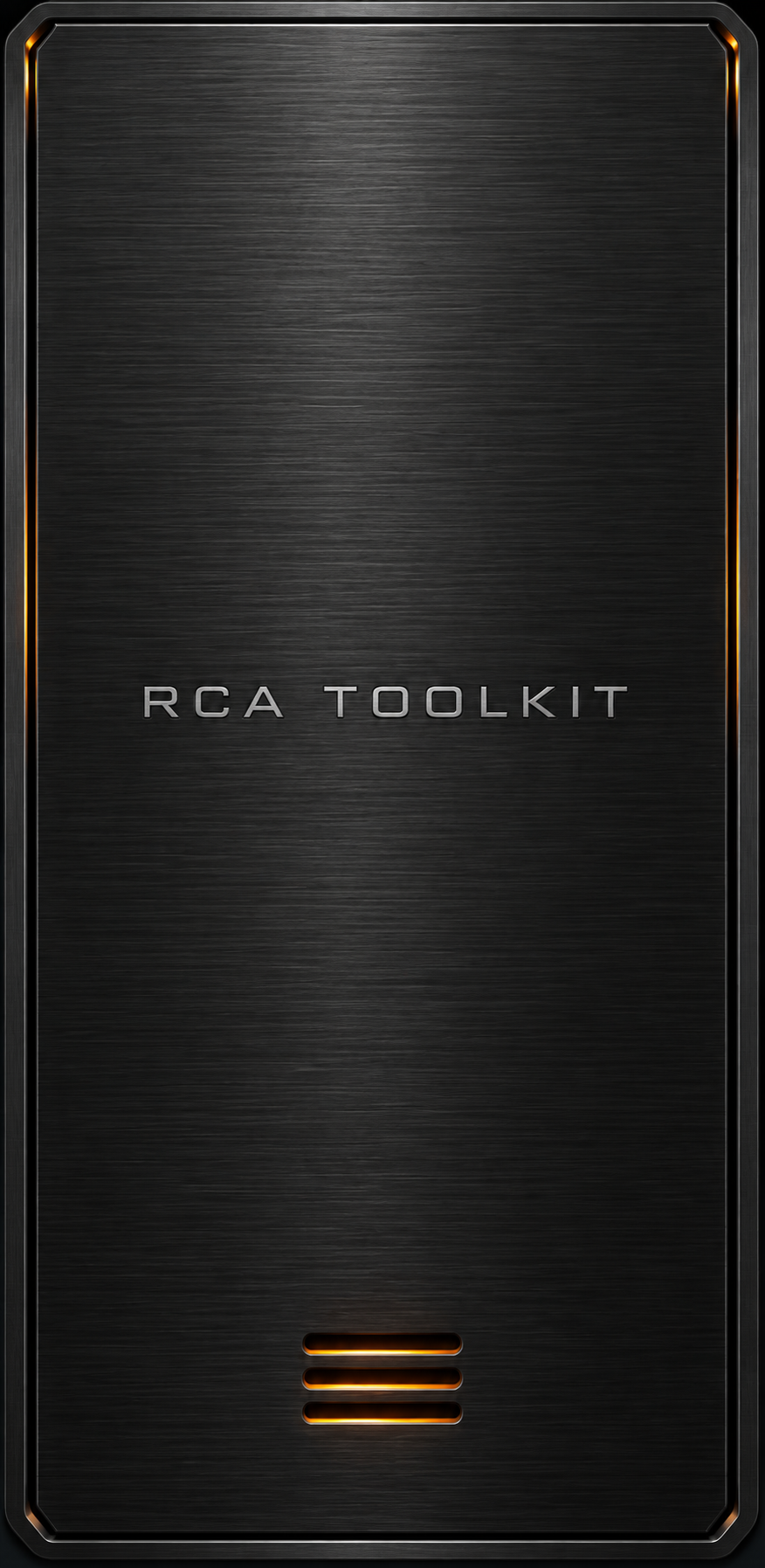 RCA Toolkit flush-mounted brushed metal cover